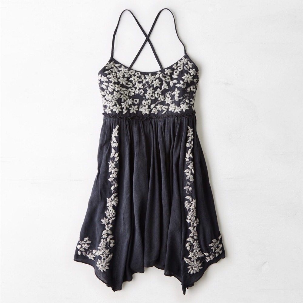 AEO Embroidered Babydoll Dress